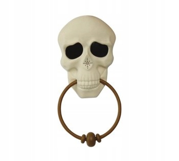 Dekorácia na dvere Klepadlo na lebku 30cm Halloween